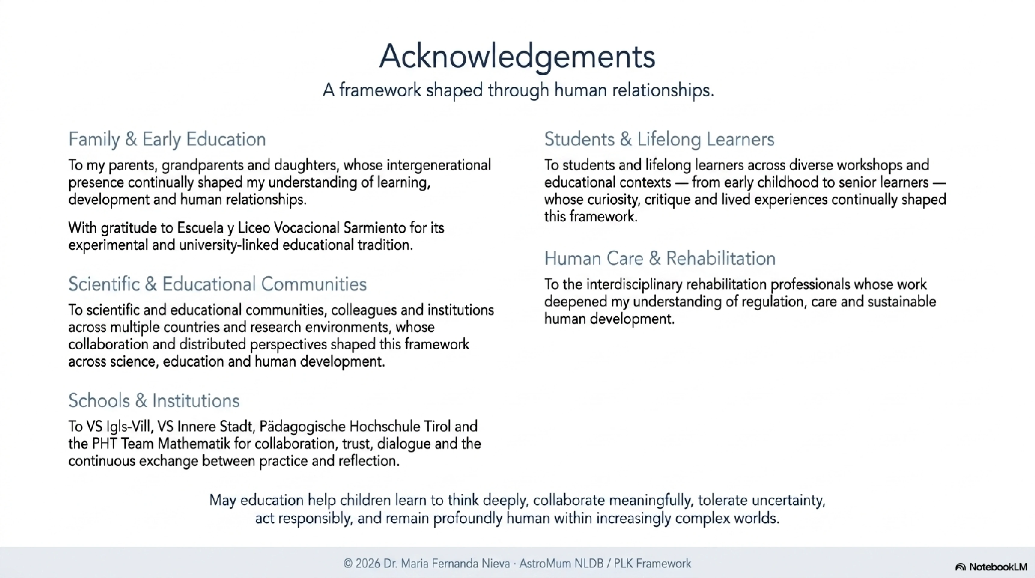 Slide 15: Acknowledgements